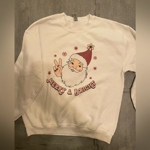 Santa Clause Women’s Christmas Sweater. Size Large.